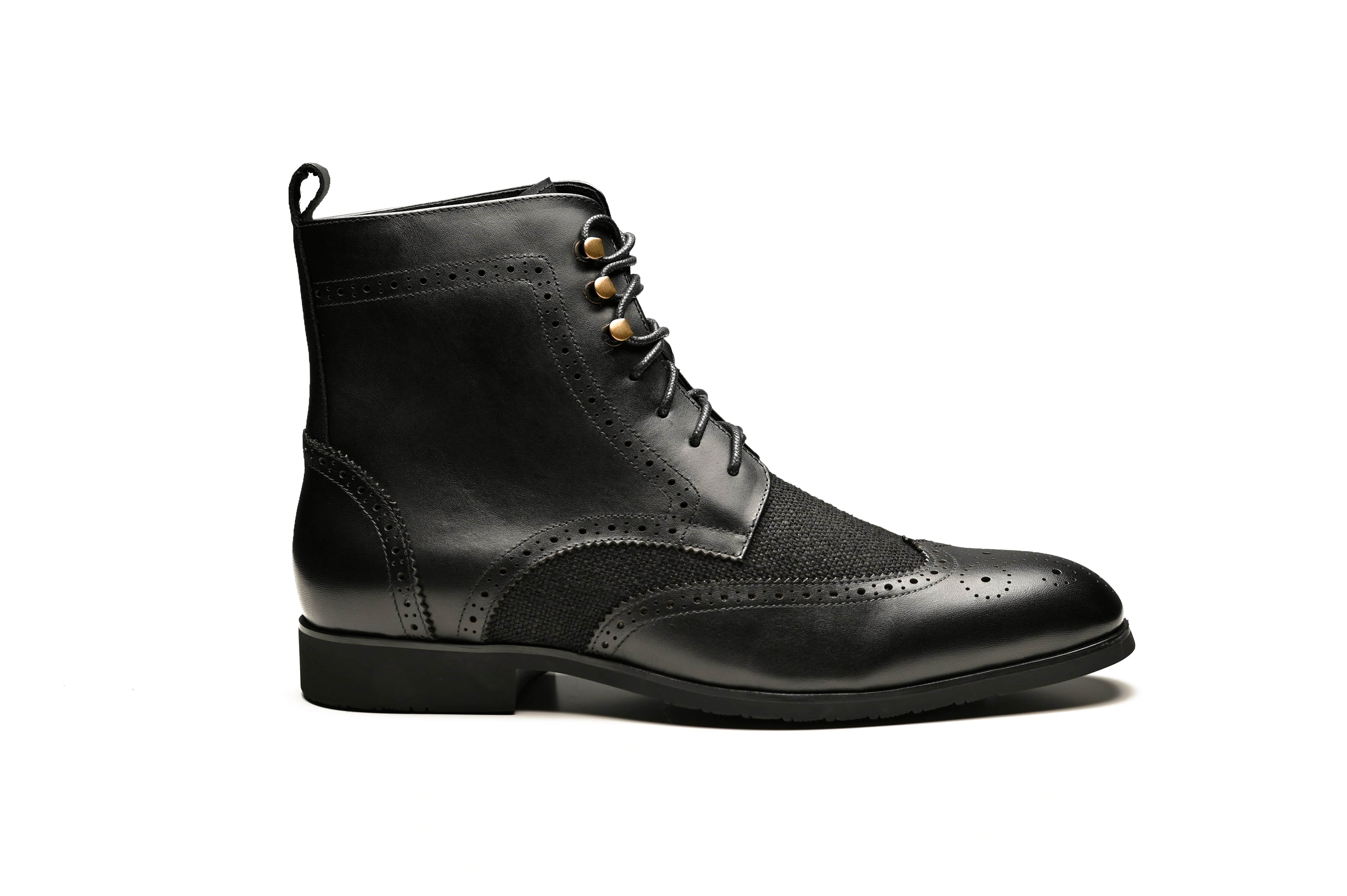 Tony Black Brogue Boots