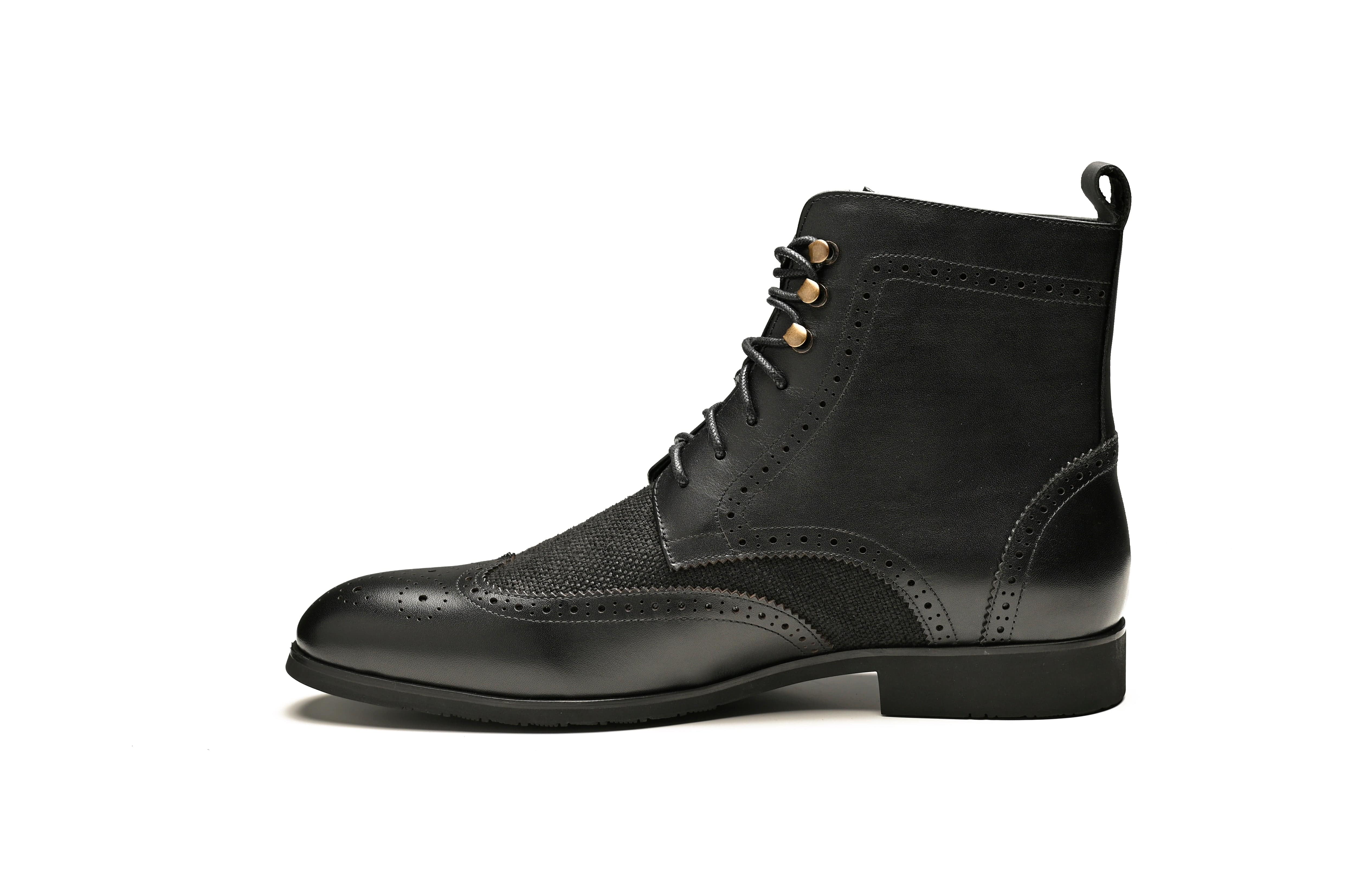 Tony Black Brogue Boots