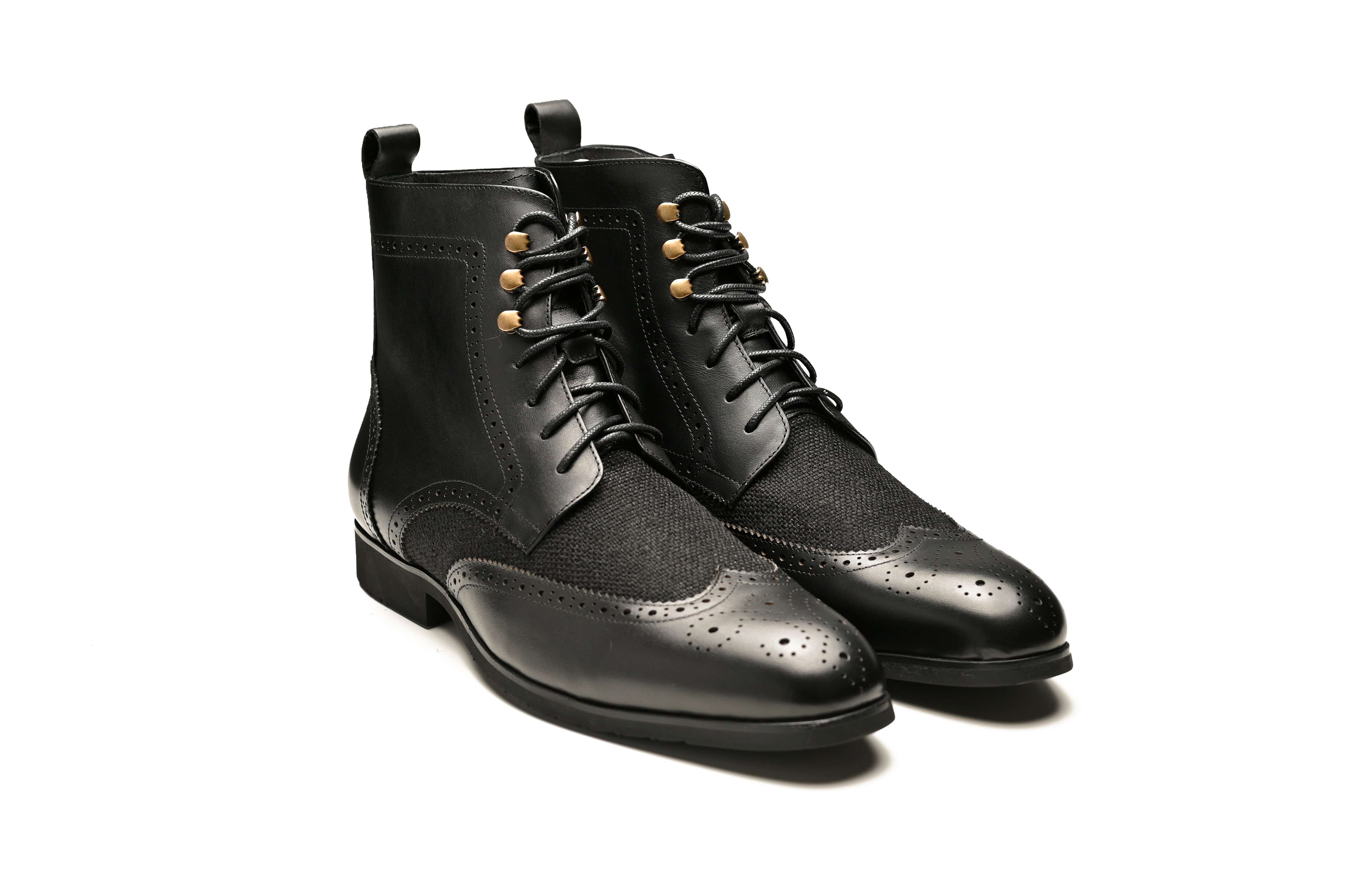 Tony Black Brogue Boots