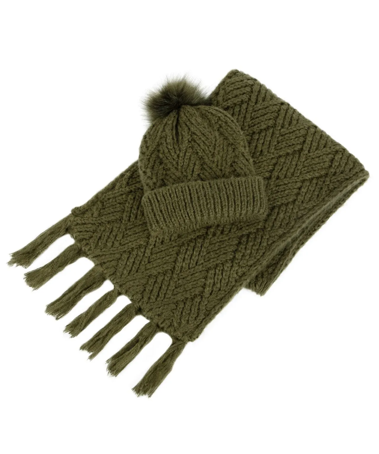 Totes Ladies Knitted Hat Scarf Gift Set