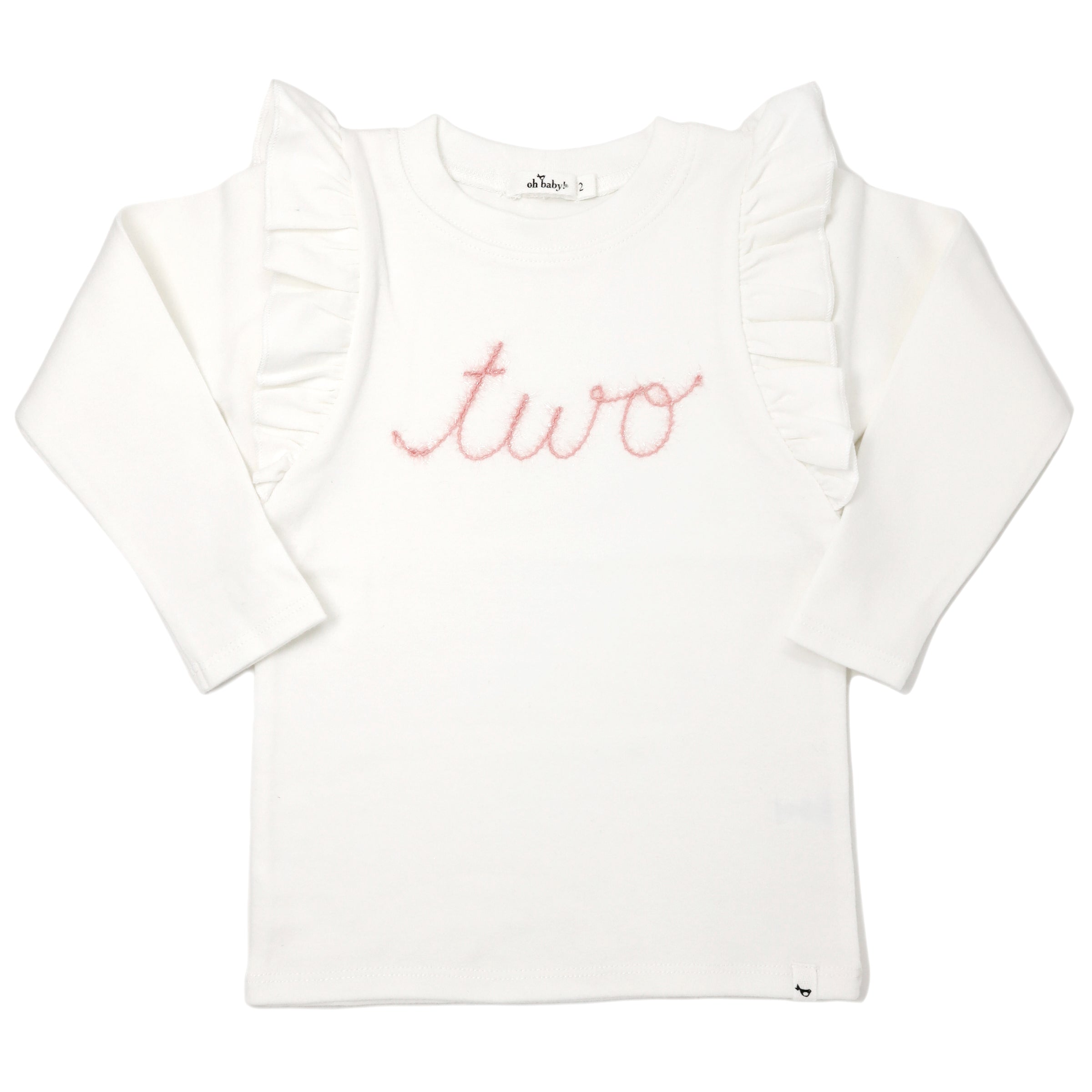 Two Pink Eyelash Millie Long Sleeve Birthday Tee - Cream purchase