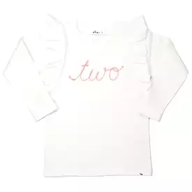 Two Pink Eyelash Millie Long Sleeve Birthday Tee - Cream purchase