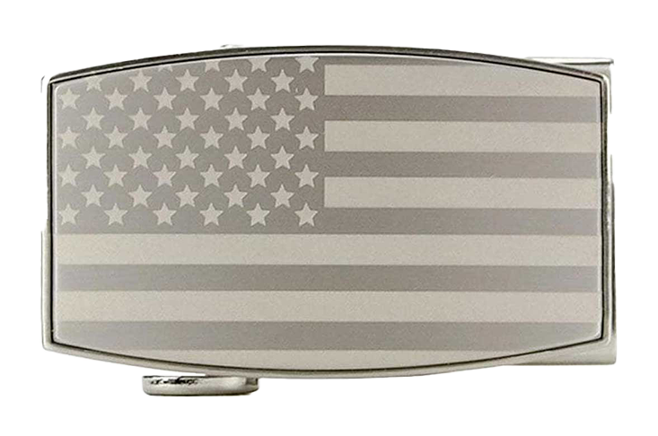 USA Flag Pewter Aston Dress Buckle for 1 3/8 Straps