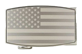 USA Flag Pewter Aston Dress Buckle for 1 3/8 Straps