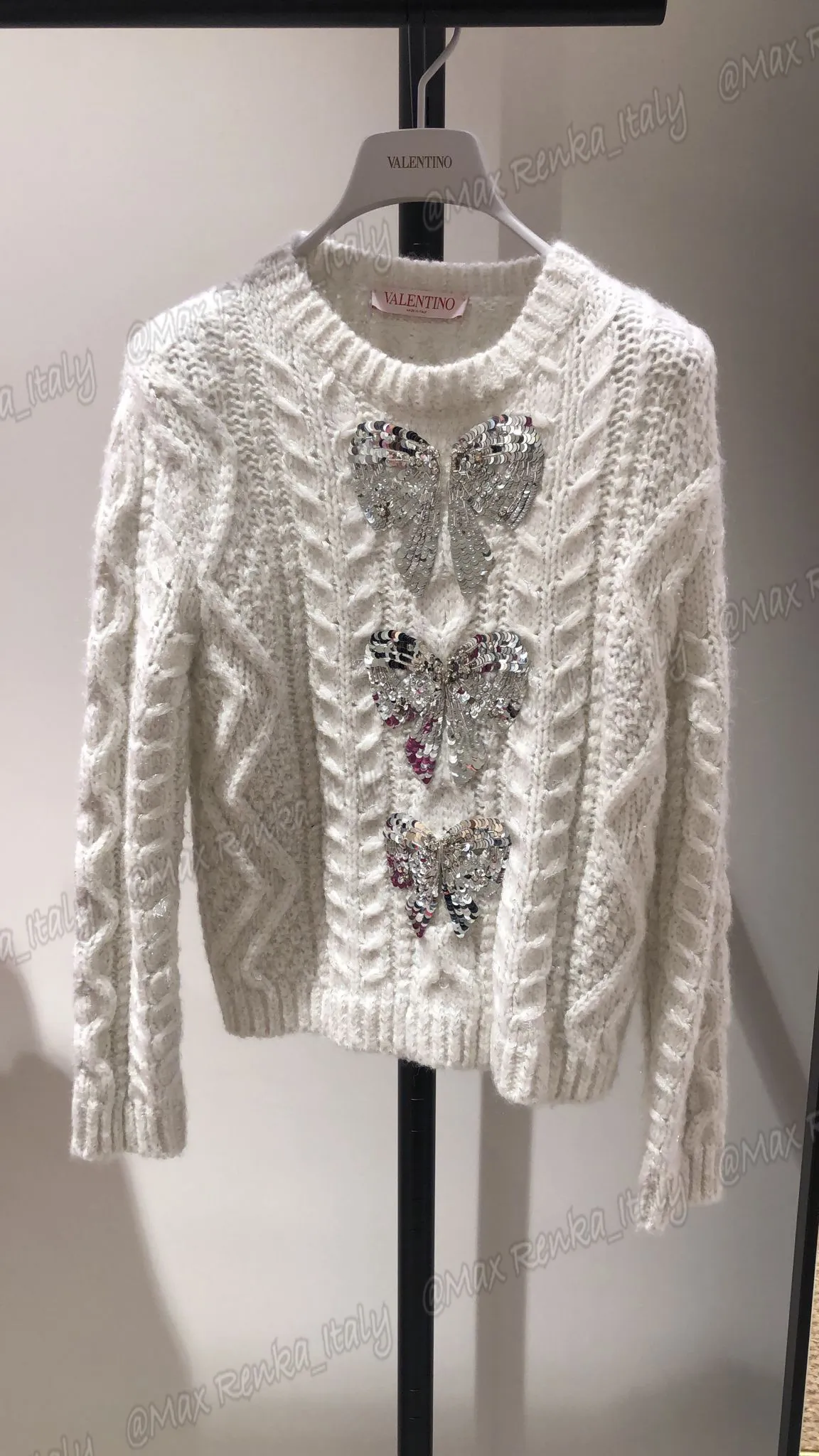 VALENTINO Long Sleeves Elegant Style Outlet