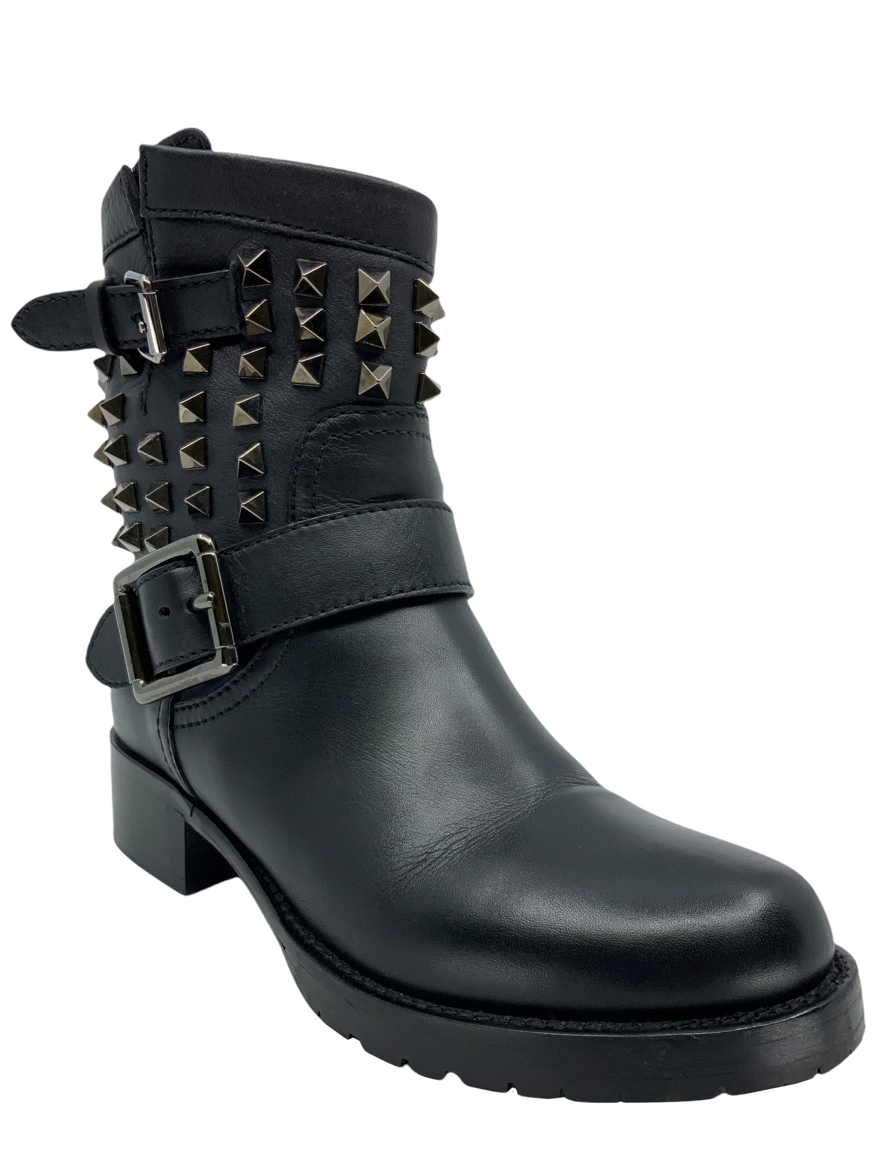 Valentino Rockstud Rolling Biker Boot Size 5