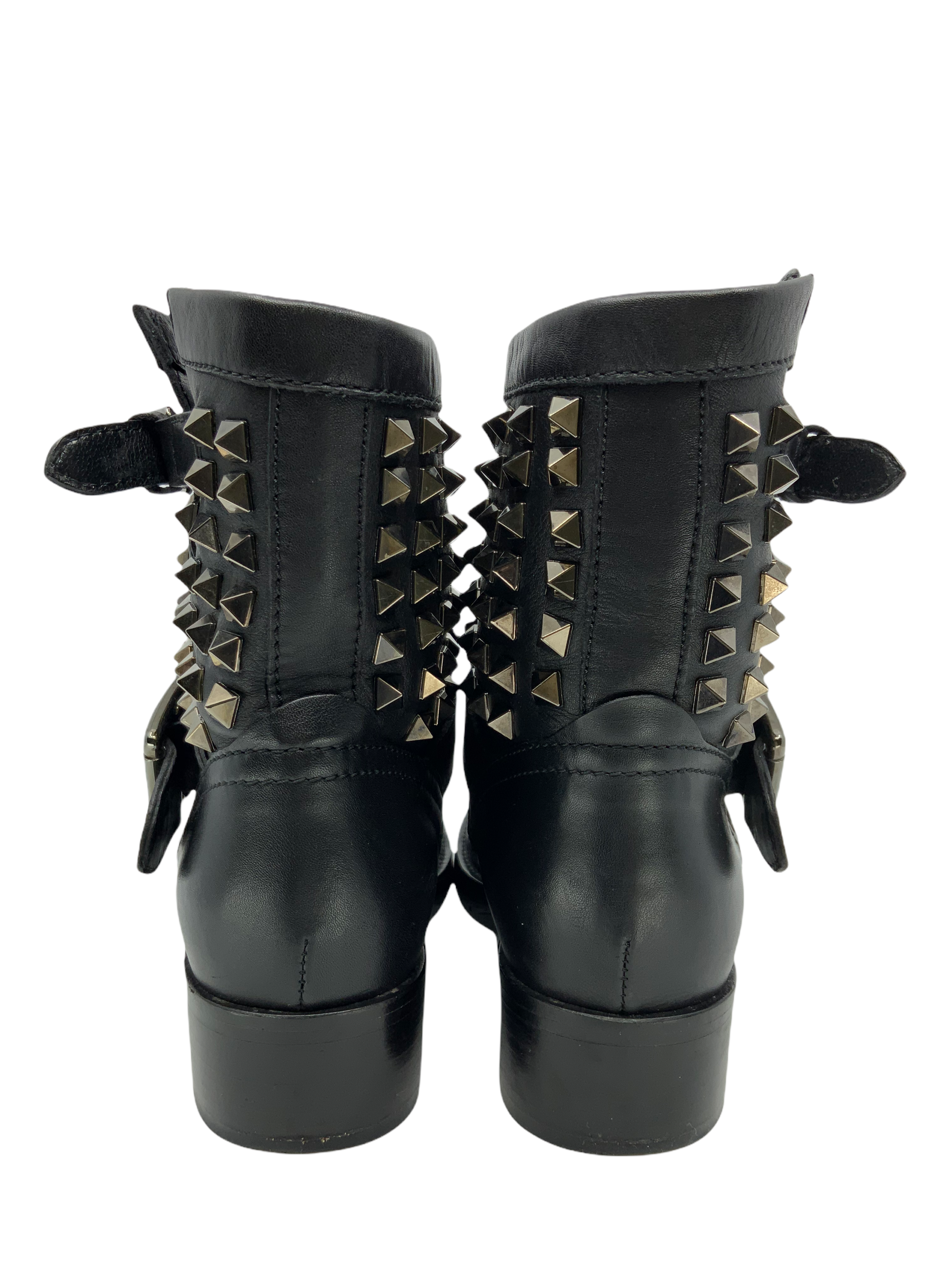 Valentino Rockstud Rolling Biker Boot Size 5