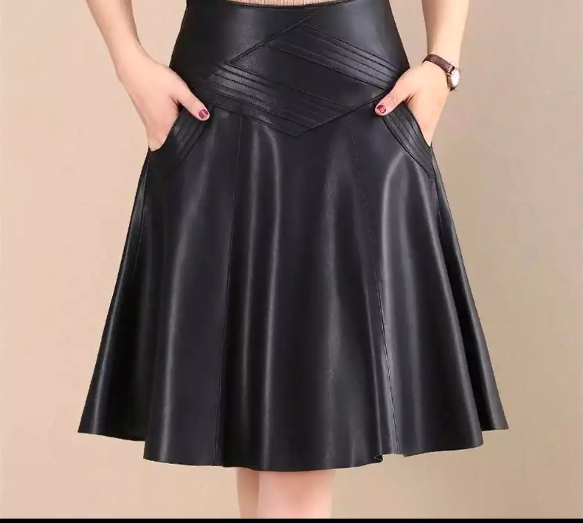 Vegan Leather Skirt