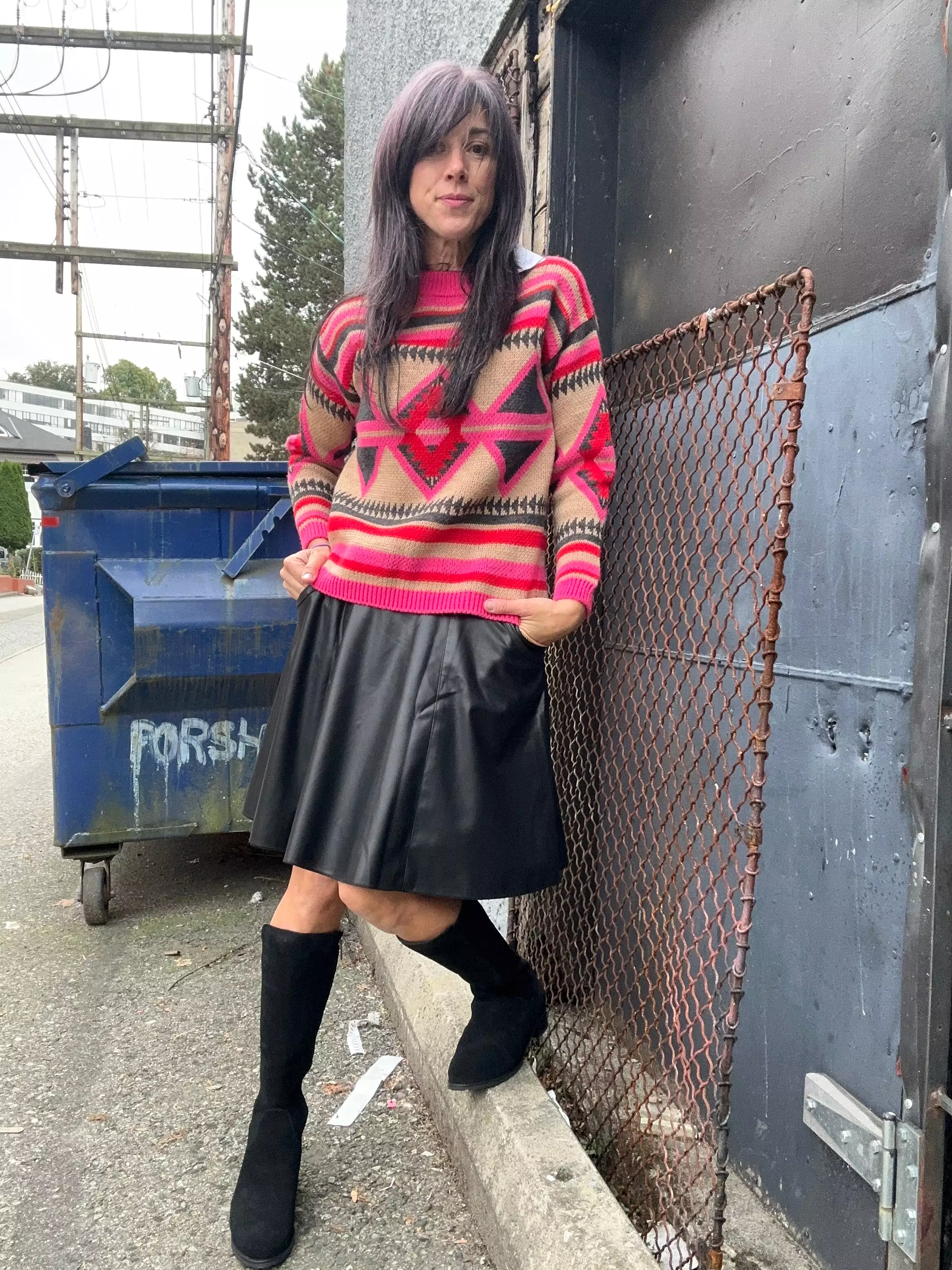 Vegan Leather Skirt