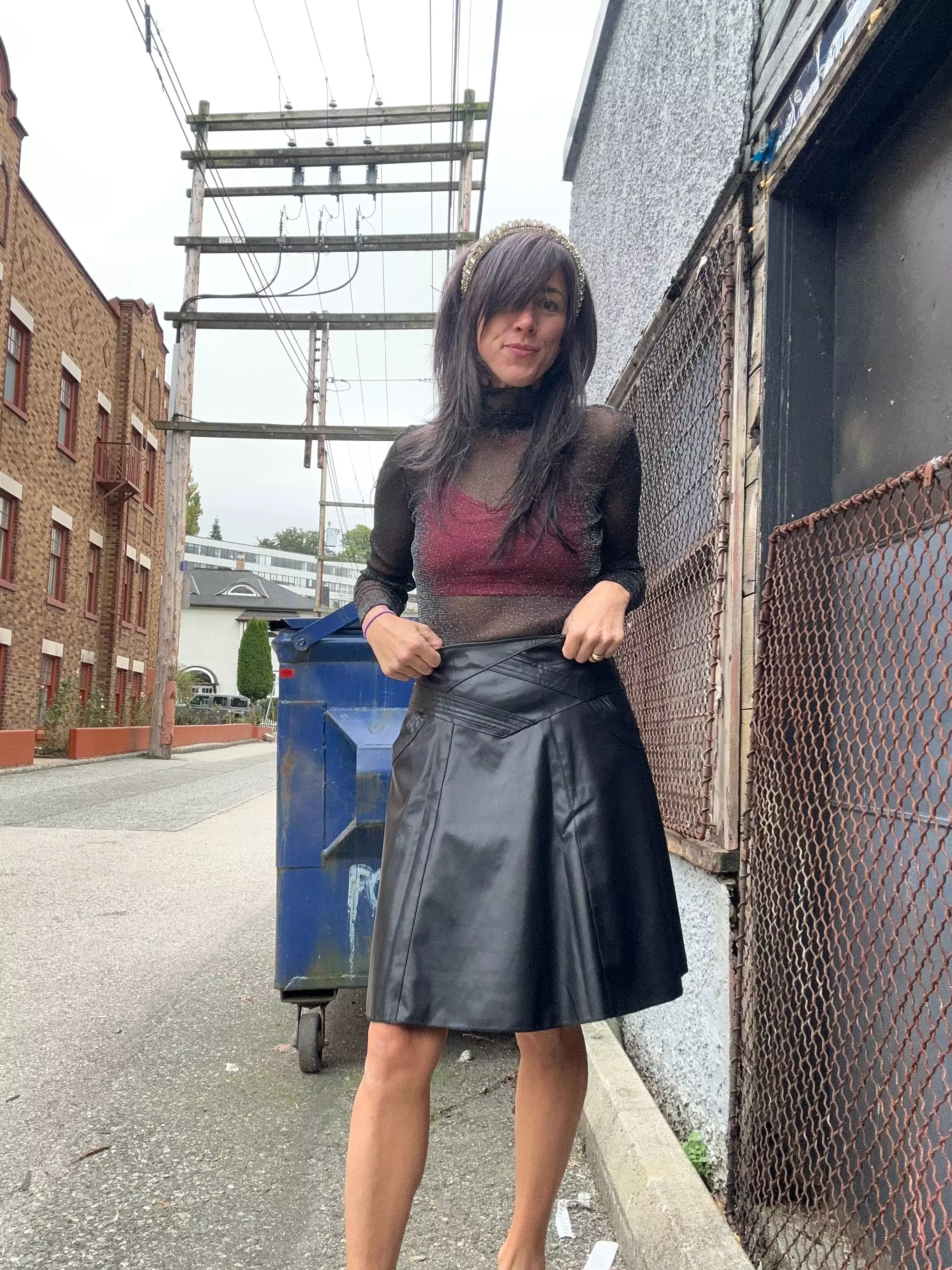 Vegan Leather Skirt