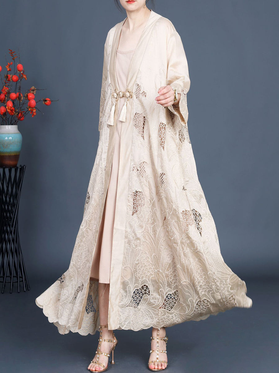 Vintage Cutout Tassel Vest Dress + Outwear for Women Summer - KL1016