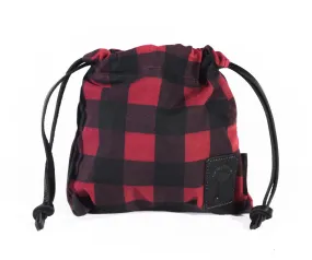 Waxed Canvas Golf Drawstring Valuables Pouch - Buffalo Check - Sale