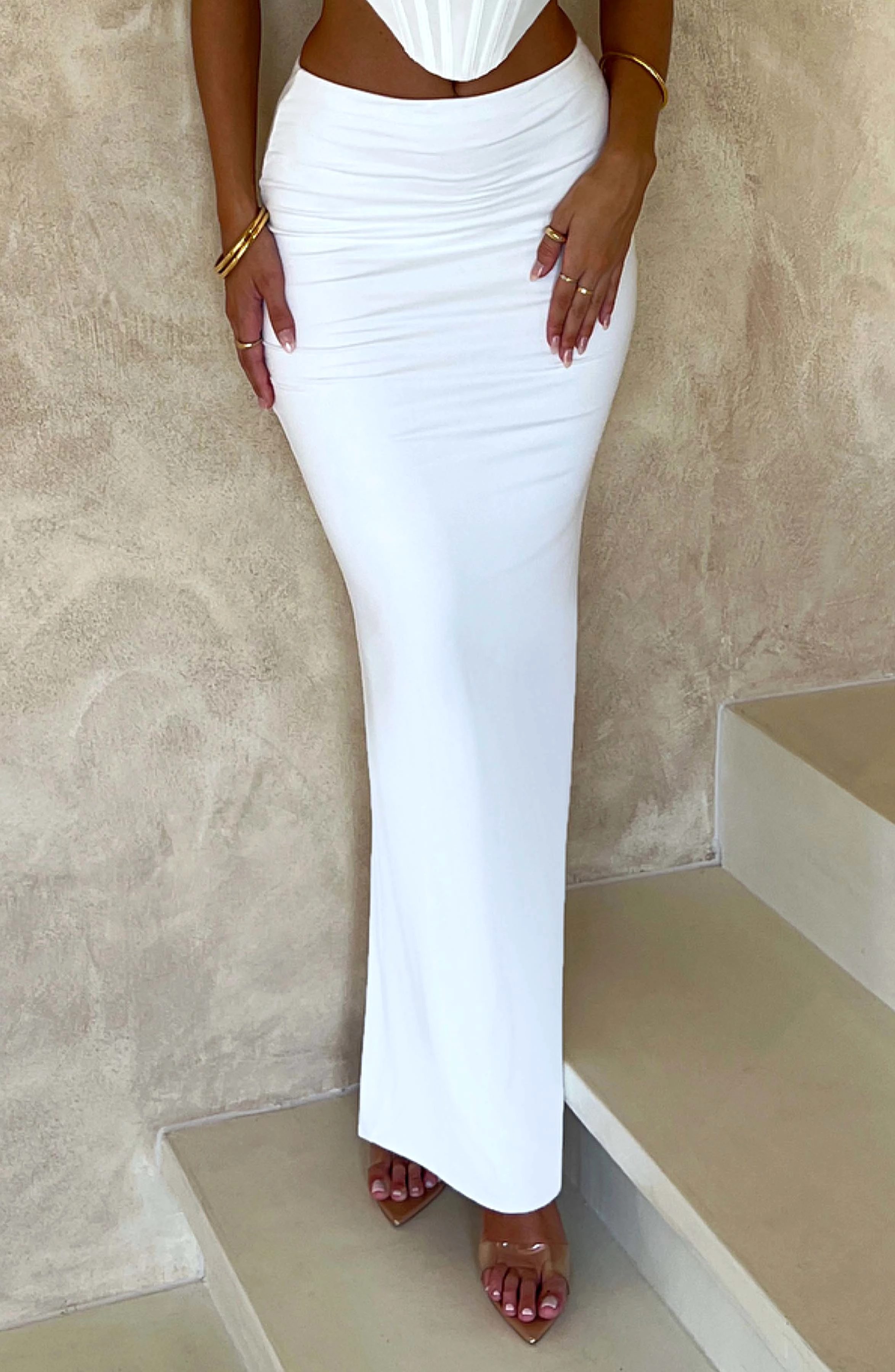 White Astrid Maxi Skirt