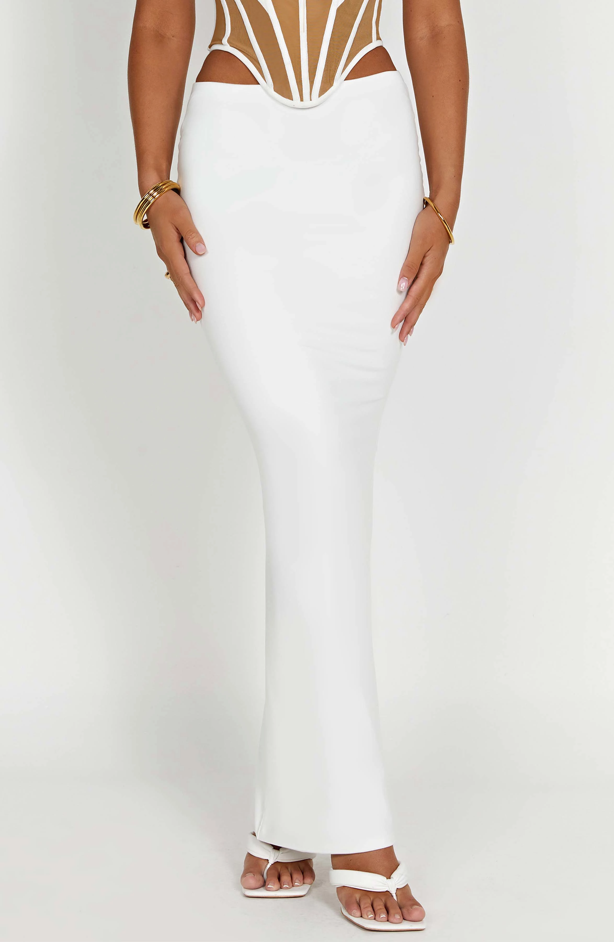 White Astrid Maxi Skirt