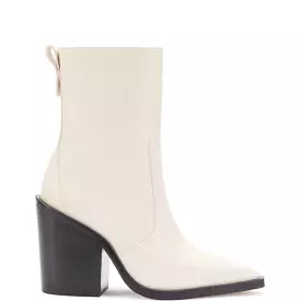 White Leather Boots - James Collection