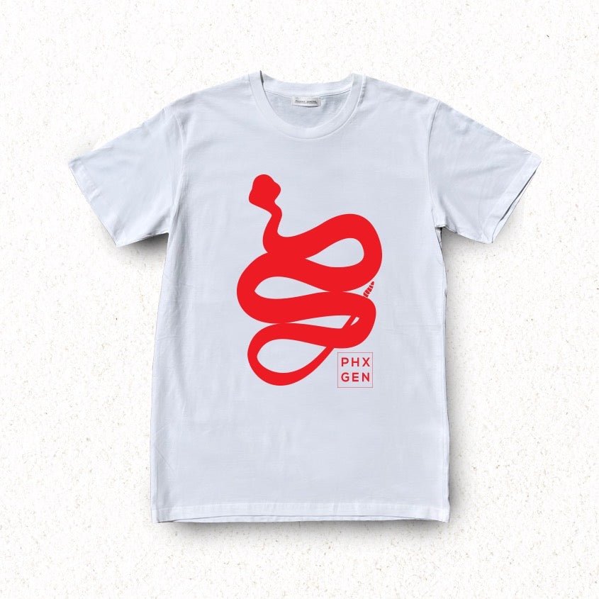 White Rattlesnake Tee - PHX GEN (Red accents)