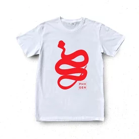 White Rattlesnake Tee - PHX GEN (Red accents)