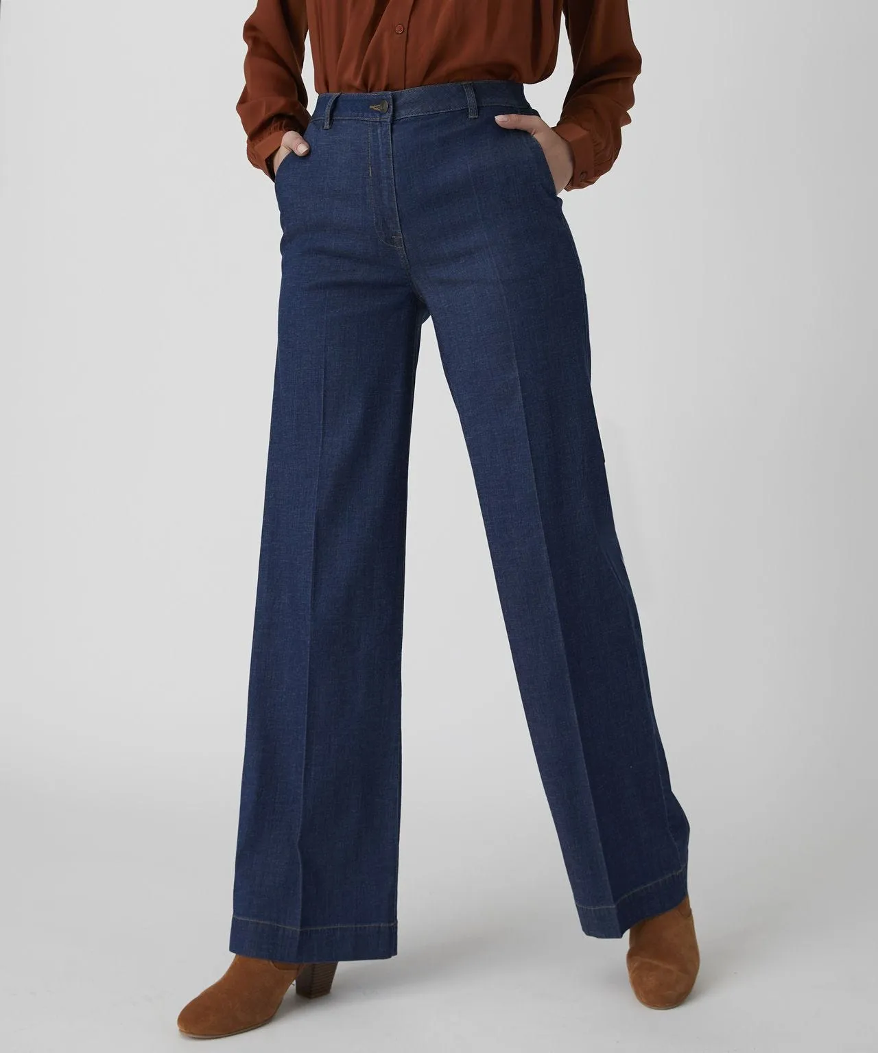 Wide-leg Denim Jeans