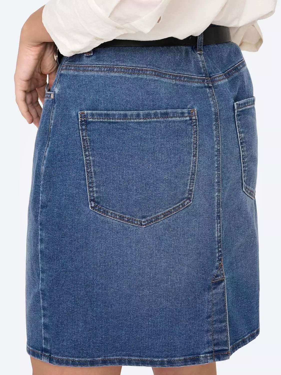 Wonder High Waisted Denim Skirt Only