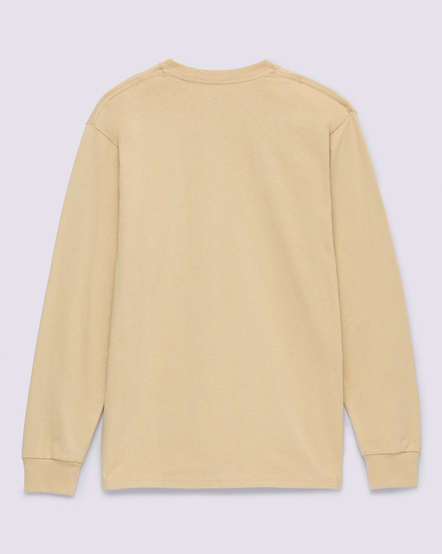 woven pocket tee with long sleeves