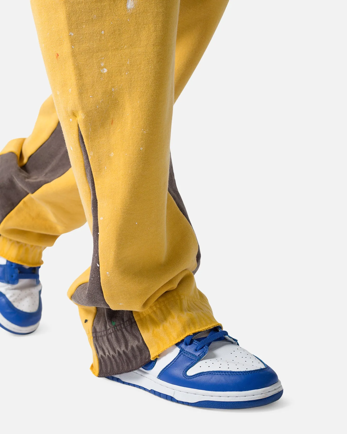 Yellow Bootcut Sweatpants with Minimalist Contrast Design